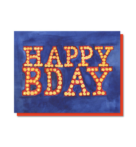 Marquee Birthday Wishes Card