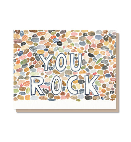 You Rock! Congratulations, Support, Thank You Card