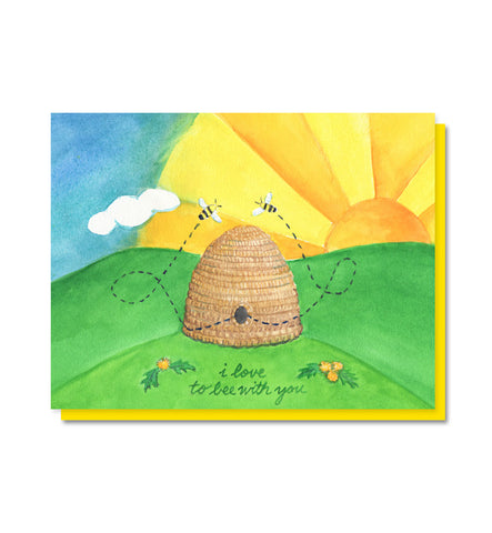 I Love to Bee With You Love Card