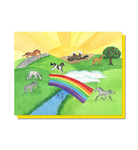 The Rainbow Bridge: Horse/Pet Loss Sympathy Card