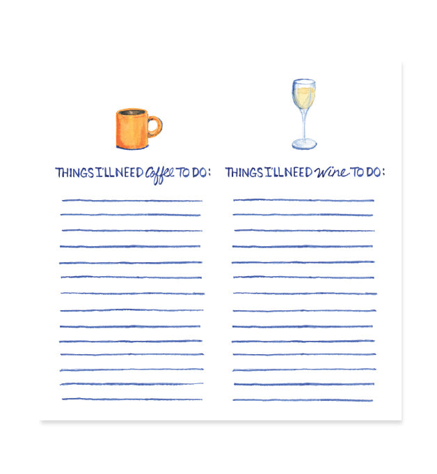 Coffee and Wine 6x6 Notepad
