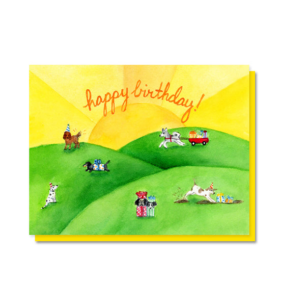Dog Party Birthday Card