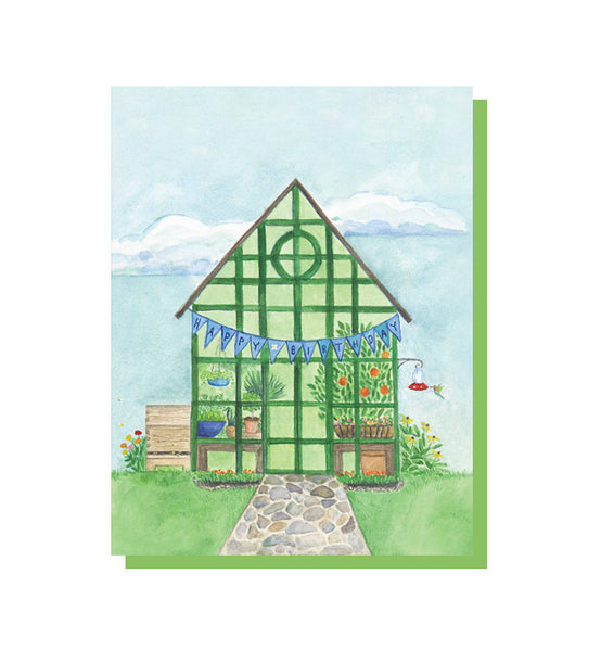 Summertime Greenhouse Birthday Card