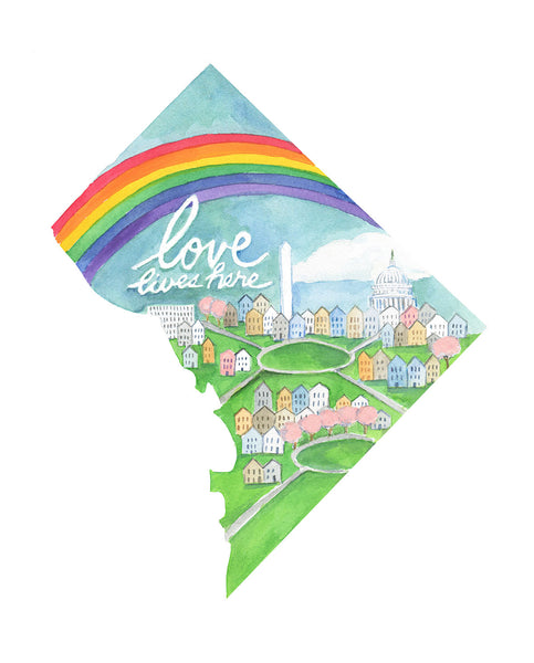 Love Lives Here D.C. 8x10 art print
