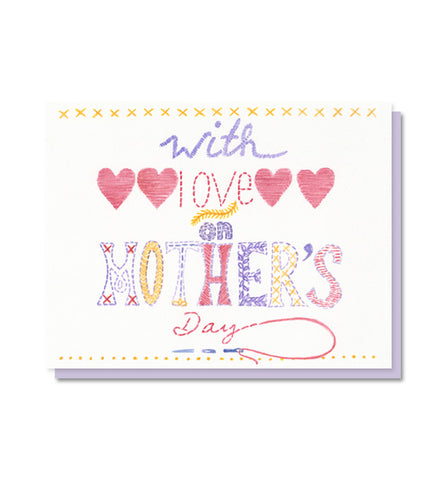 Happy Mother's Day Embroidery Card