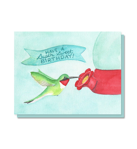 Super Sweet Hummingbird Birthday Card