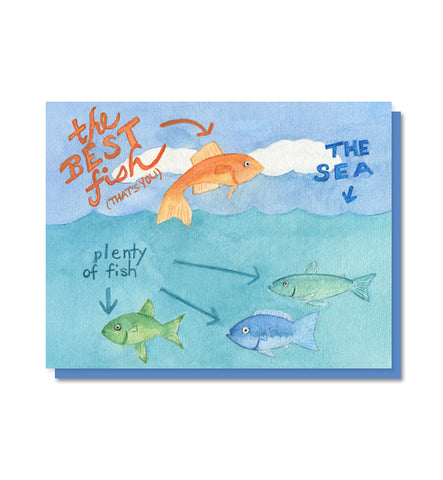 The Best Fish love, friendship, anniversary card