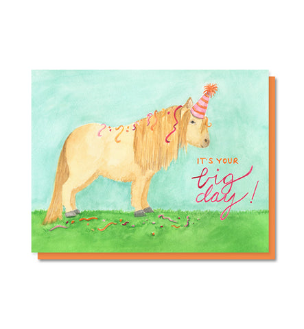 Miniature Horse Big Day Birthday Card