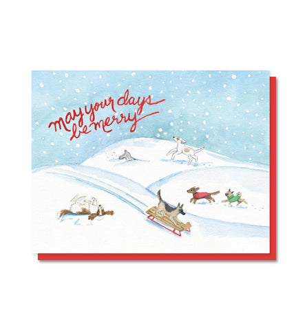 Merry Dogs Christmas Card - Boxed Set of 8