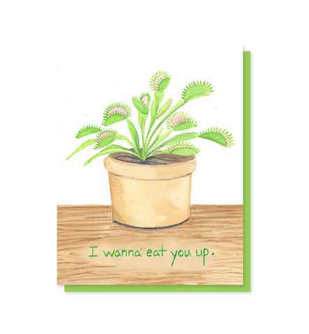 Eat You Up Venus Flytrap Love Card