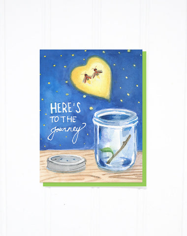 Here's to the Journey Firefly card: love, wedding, anniversary, graduation