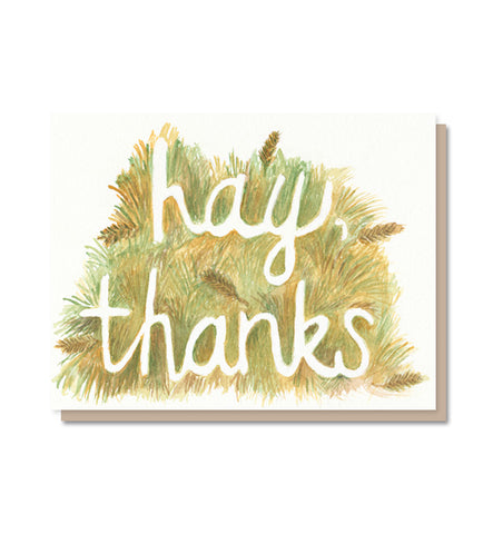 Hay, thanks!  Thank You Card