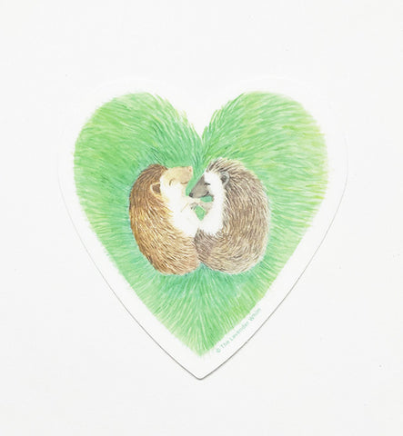 Hedgehog Hugs Vinyl Sticker