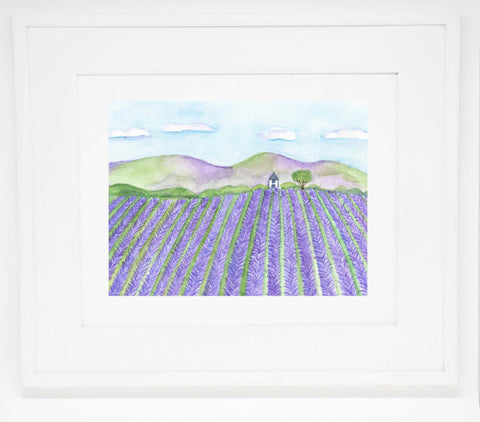 The Lavender Field art print -- 8x10