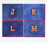 DISCONTINUED Marquee Letter Monogram Notecards - Set of 8