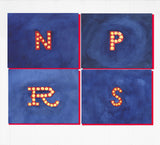 DISCONTINUED Marquee Letter Monogram Notecards - Set of 8