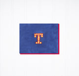 DISCONTINUED Marquee Letter Monogram Notecards - Set of 8