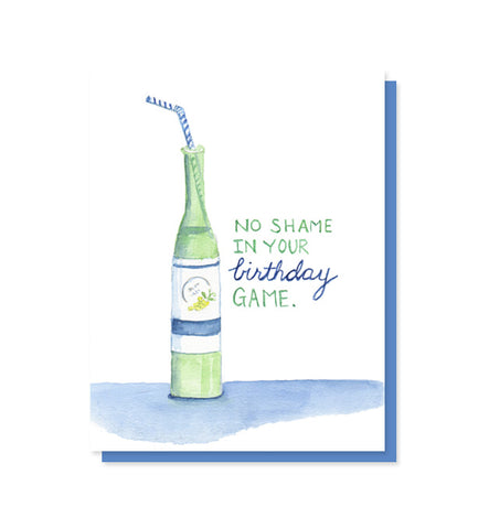 No Shame Wine Birthday Card