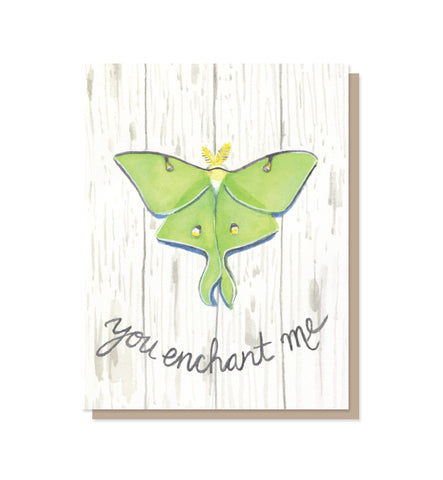 You Enchant Me Luna Moth Love & Friendship Card